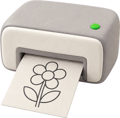 Ein Drucker, aus dem Papier kommt