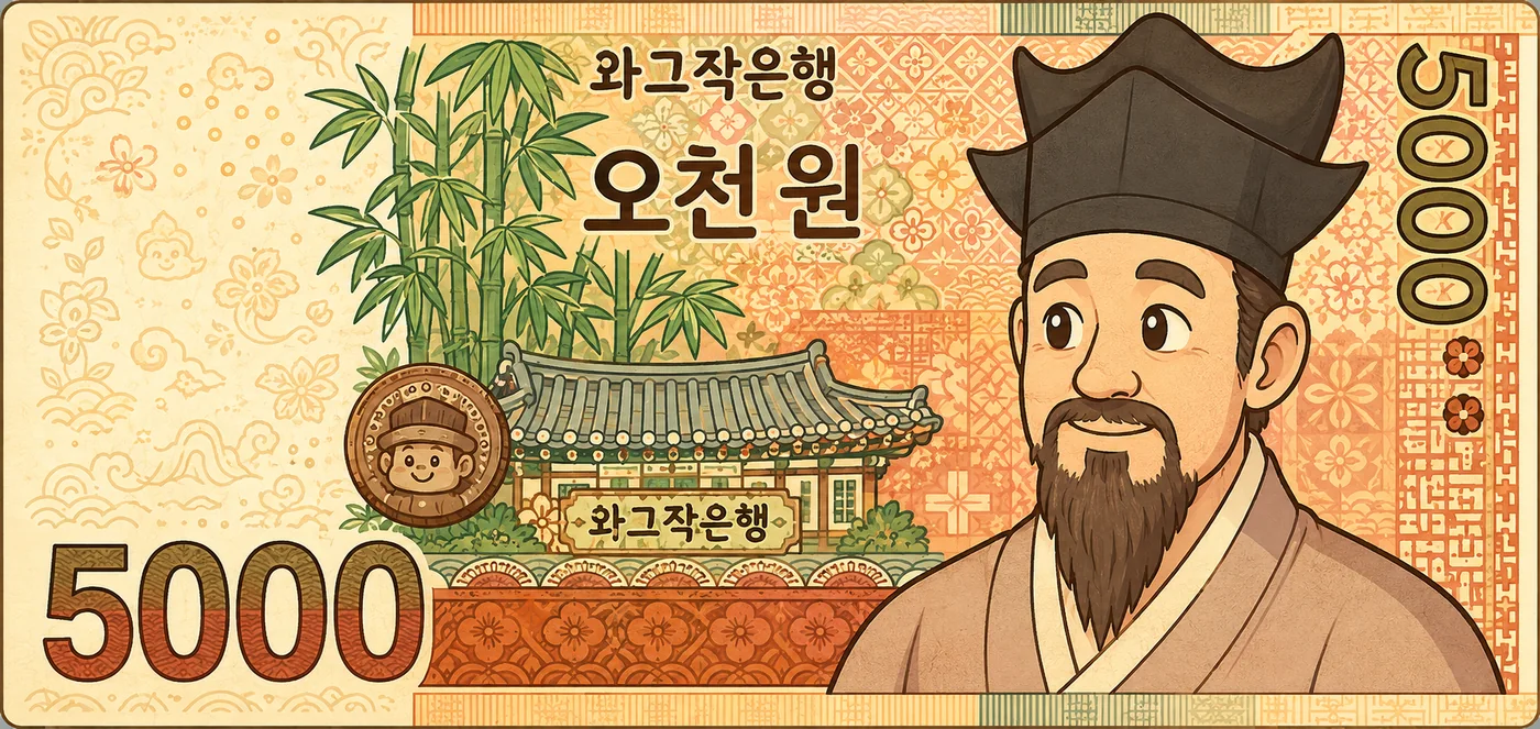 오천원 지폐 - 돈은 살아있다